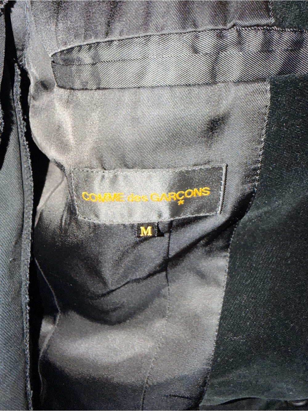 Comme des Garcons Black Jacket with Gold Logo Tag - Picture 12 of 13